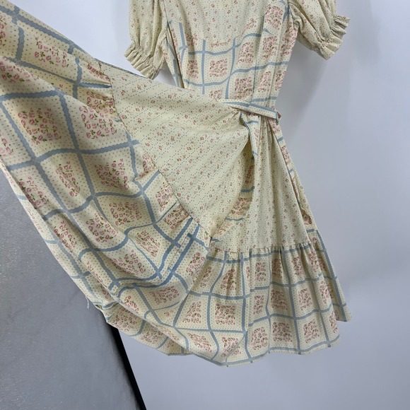 Vintage Western Fashions Prairie Calico Floral Square Dance Dress Layered 12 - Picture 9 of 13